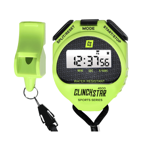 DIGITAL SPORTS STOPWATCH TIMER AND WHISTLE SET - Clinch Star