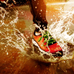 running in the rain