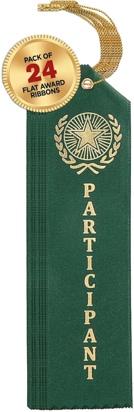 Participant award ribbons